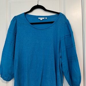 CHICO’S Linen Balloon Sleeve Top